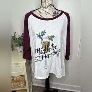 Soffe Holiday Mistletoe and Mimosas T-Shirt